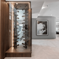 Floor-To-Ceiling Mounted Wine Rack Display — 2-Sided (42 Bottles)