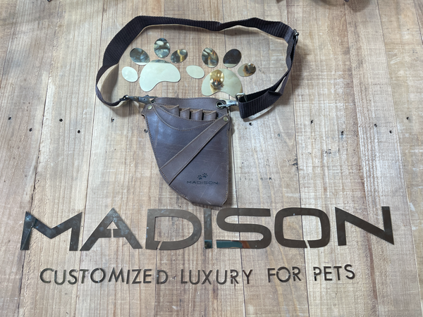 Madison Leather Pet Grooming Scissors Holster (2 Colors Set)