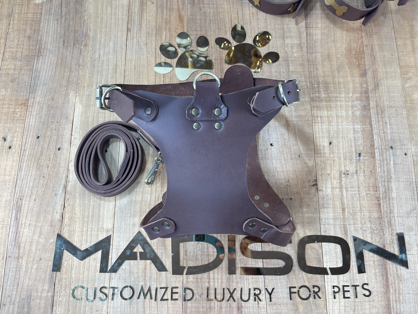 Madison Leather Dog Harness