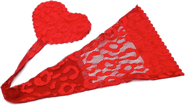 2 Pack of Red Lace Strapless Panty Nude; Seamless, Washable & Reusable No Show Hot Sexy Panty Lines